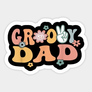 Groovy Dad Retro Father Matching Family 1st Birthday Party Sticker